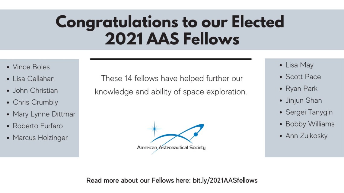 Congratulation to 2021 AAS Fellows list